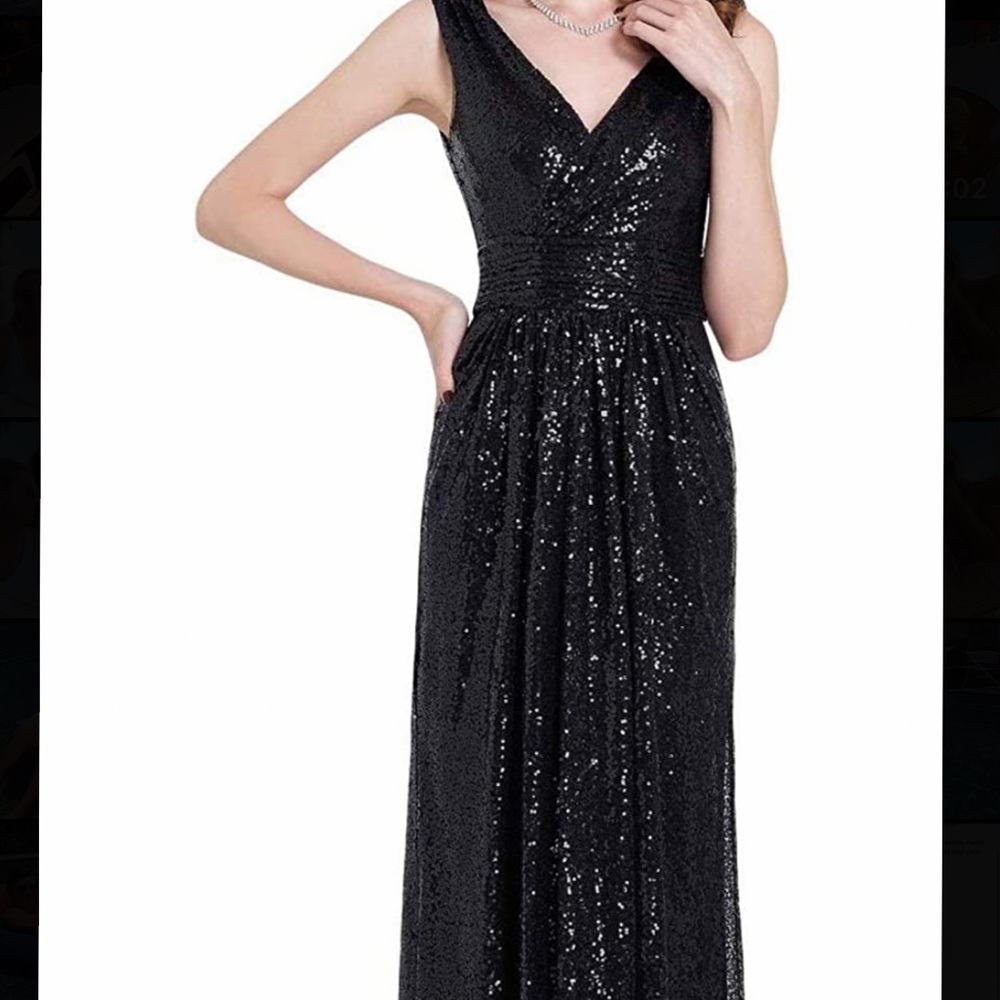 Sequins black gown